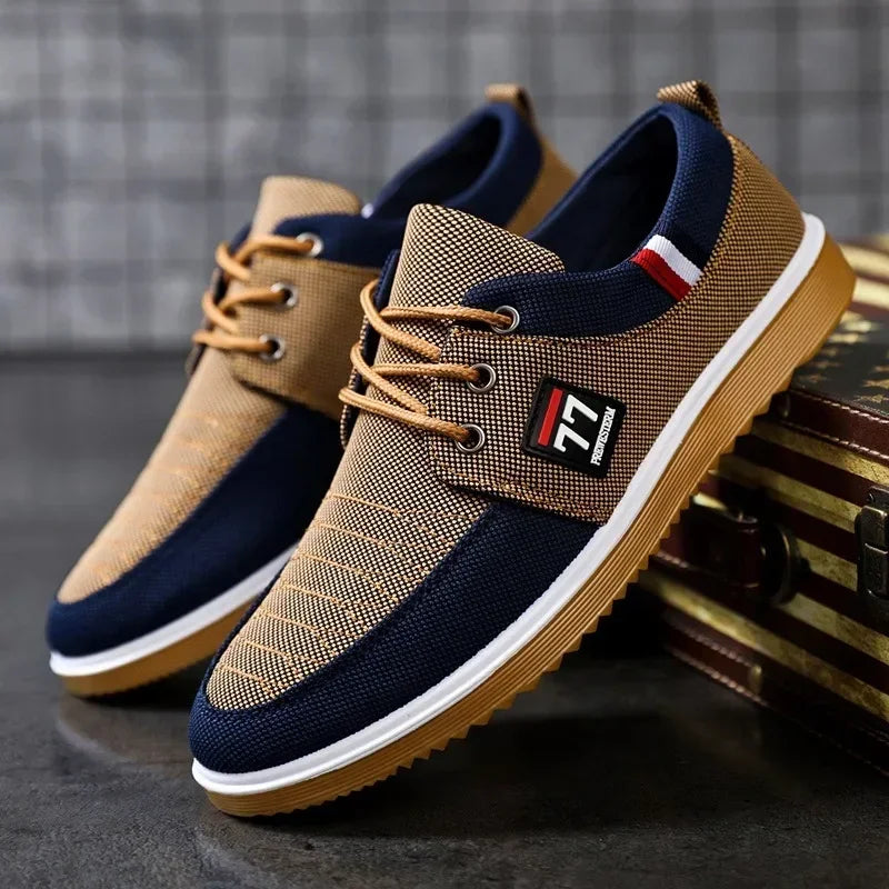 Men's Canvas Shoes, Soft Soled Driving Shoes, Men's Sports Shoes, Lightweight and Casual Men's Vulcanized Shoes, Large Size 47
