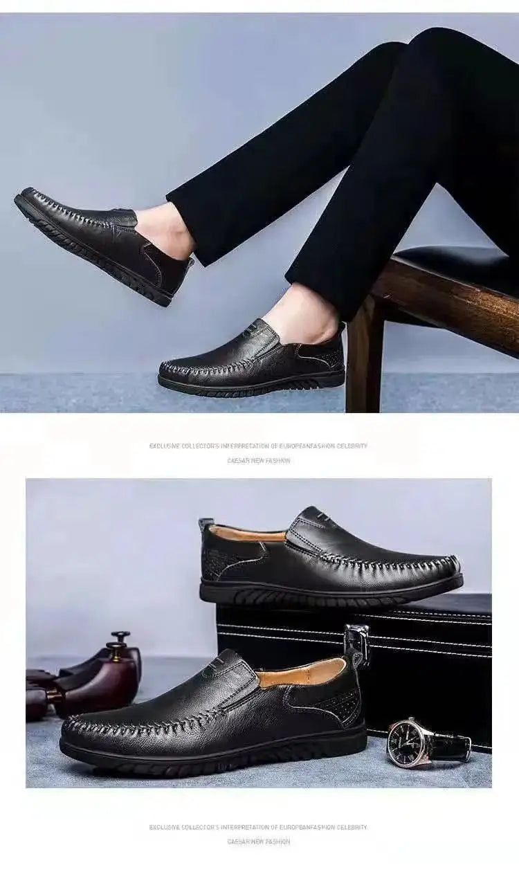 Man Summer Sneakers High Quality Handmade Leather Luxury Men's Shoe Casual Outdoor Flat Bottom Driving Shoes Zapatos De Hombre