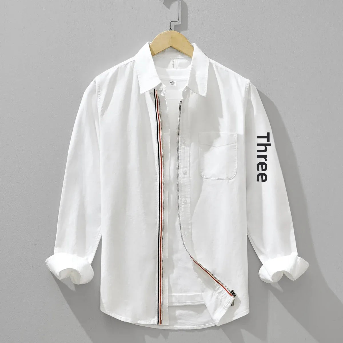Fashionable Retro Striped Men's Long Sleeve Shirt Casual Handsome Outerwear Korean Style Spring Autumn Wear from Mainland China