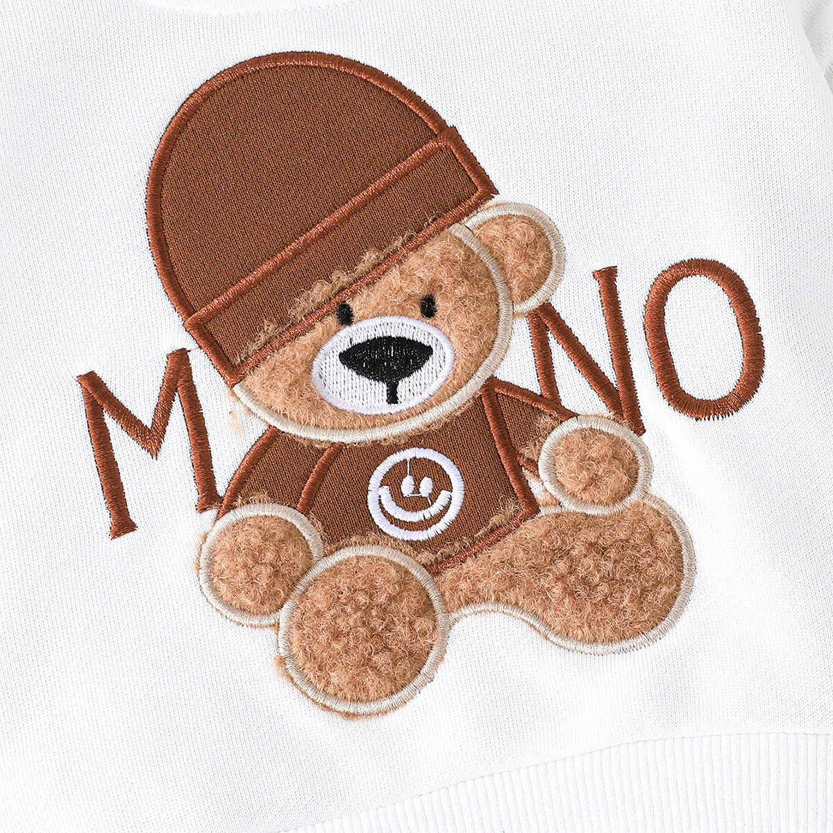 Terno For Kid 3-24Months Casual Cartoon Bear Long Sleeve tee and Navy Pants Outfit Toddler Infant Clothing Set Kids Wear