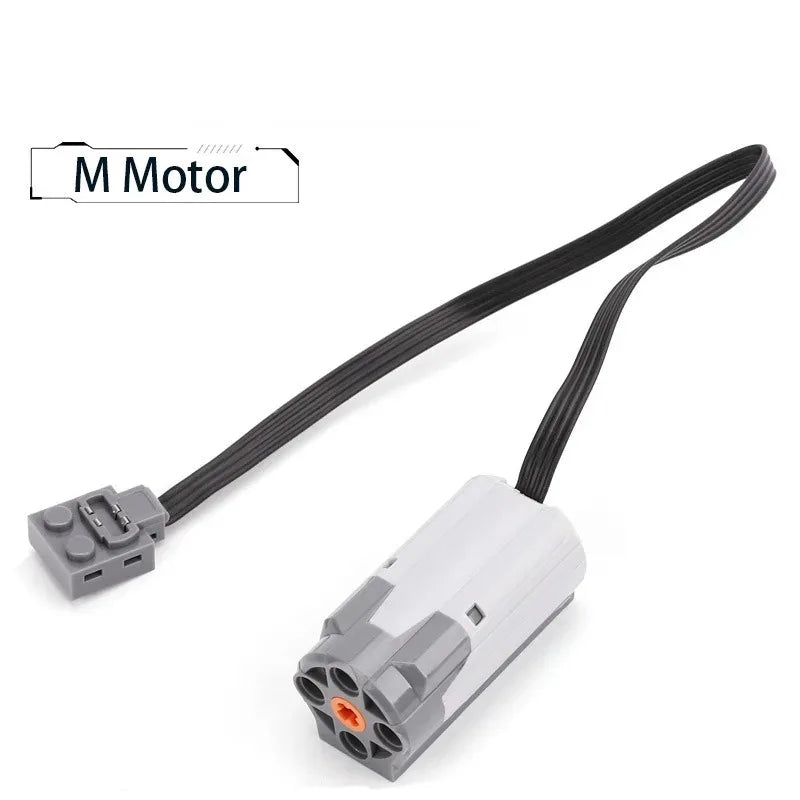 Electric Motor Set the Car Remote Control Battery Box Switch with Led Light Power Function MOC Building Blocks Cars Motor Toys