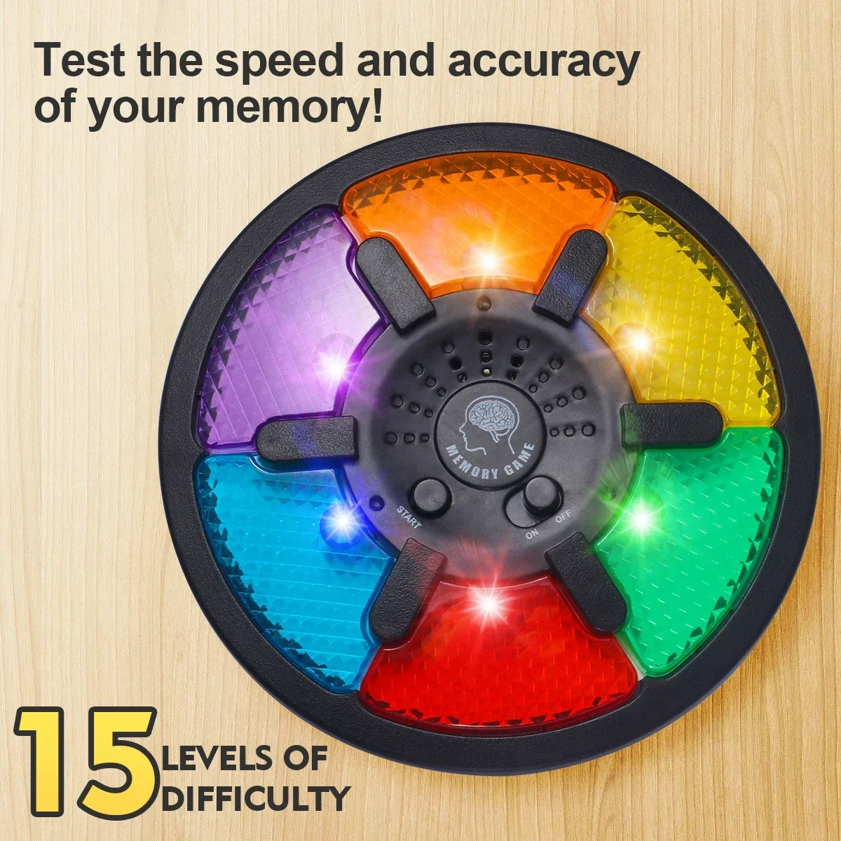 Memory Game Machine Handheld Electronic Memory Game with Light and Sound Puzzles Creative Interactive Game Toys Memory Training