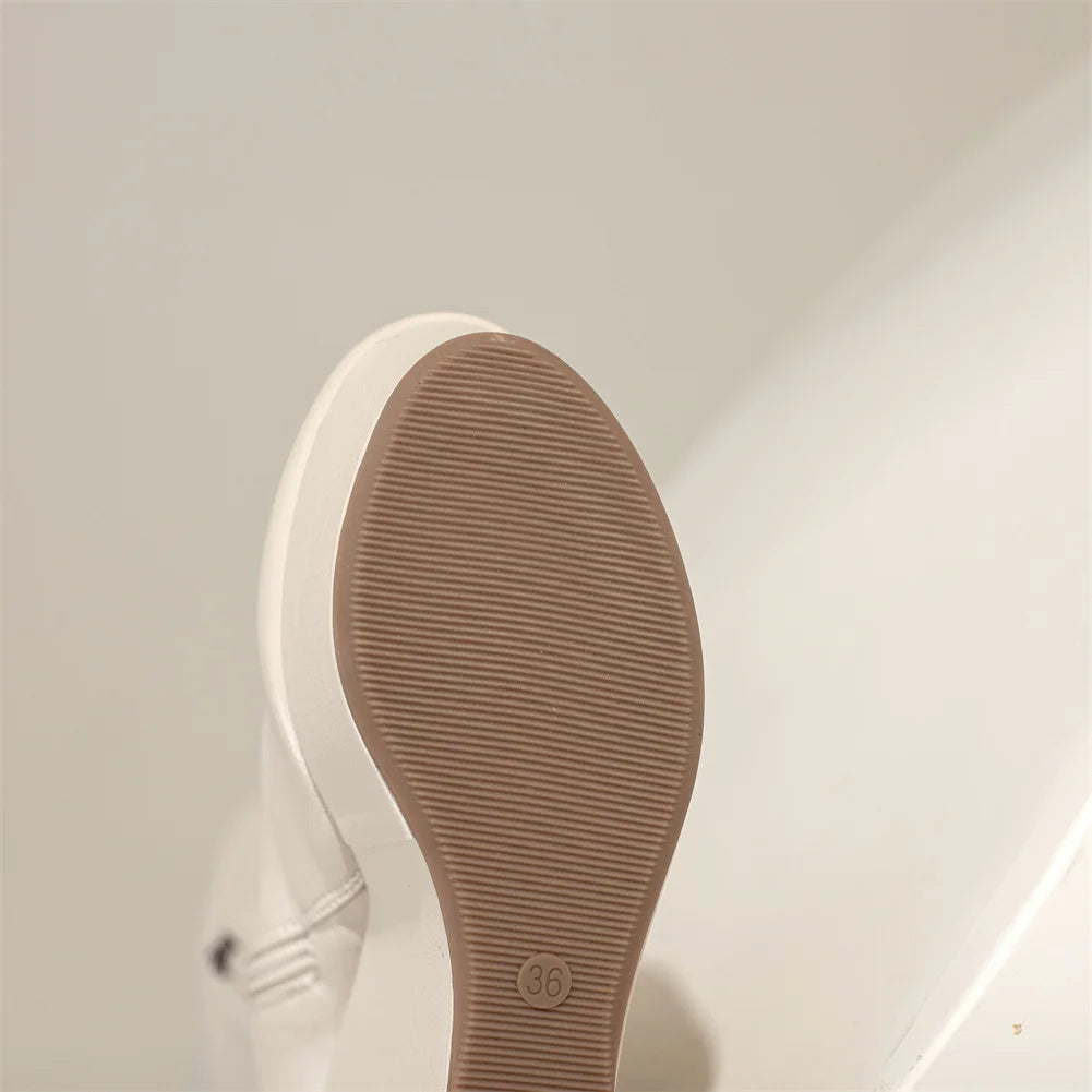 Big Size 35-43 Brand New Ladies Platform Ankle Boots Fashion Zip Wedges High Heels Boots Women 2022 Party Office Shoes Woman