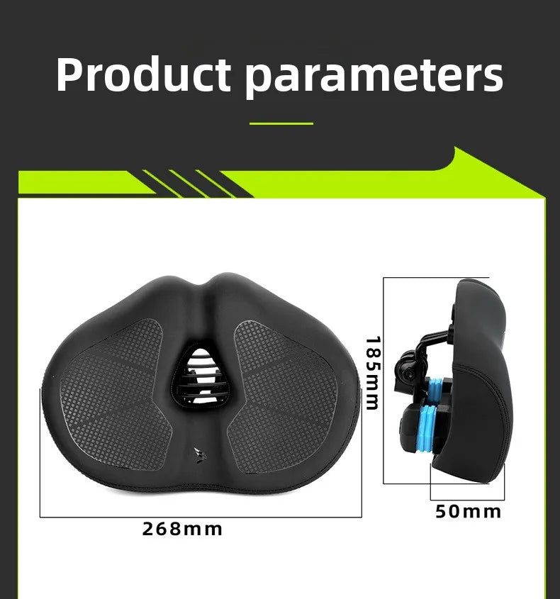 Noseless Bike Seat Cushion for Men Women Extra Padding Comfort Wide Bicycle Seat Oversized Comfortable Saddle for Peloton Bikes
