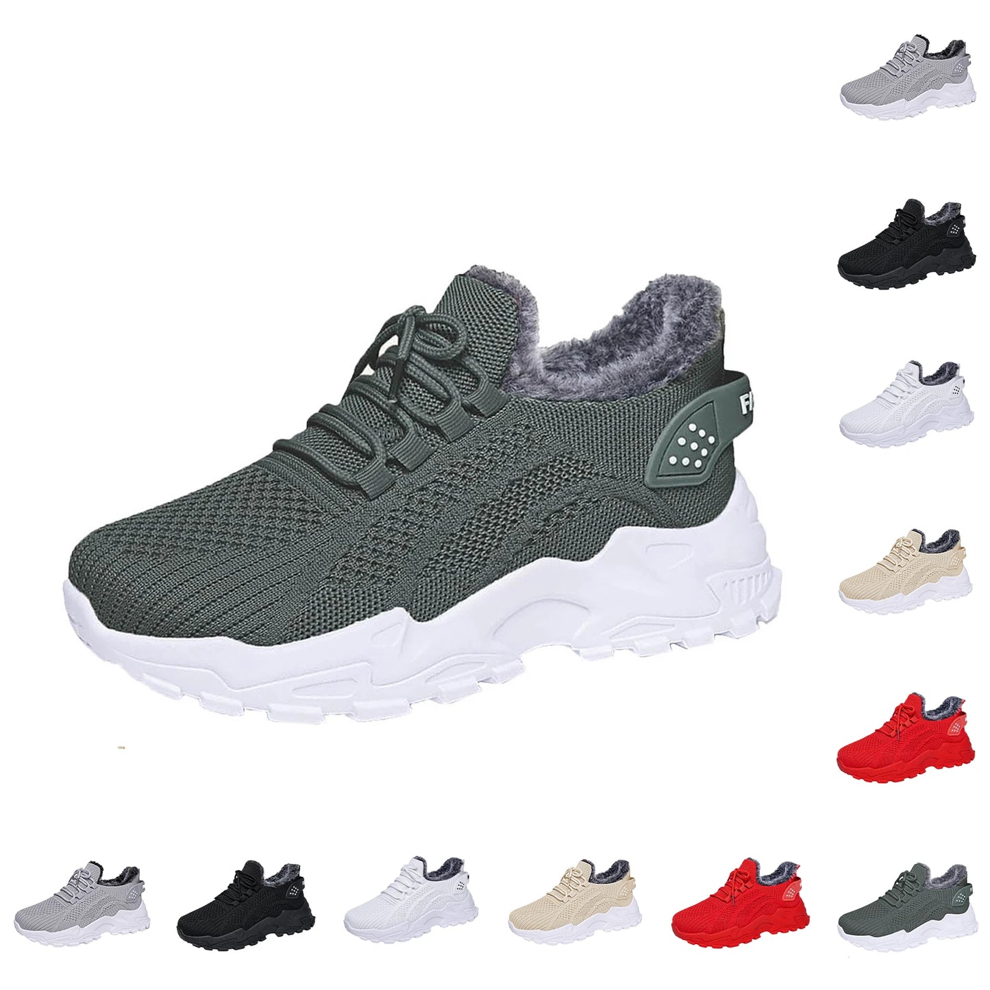Sneakers Women's Winter Warm Sports Shoes Non Slip Soles Suitable for Cold Weather Outdoor Walking Sports Shoes Ladies Sneakers