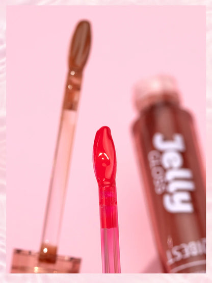 Mirror Water Light Jelly Lip Gloss Shiny Mirror Moisturizer Sexy Red Rose Liquid Lipstick Glitter Lip Oil Glass Lip Stain Makeup