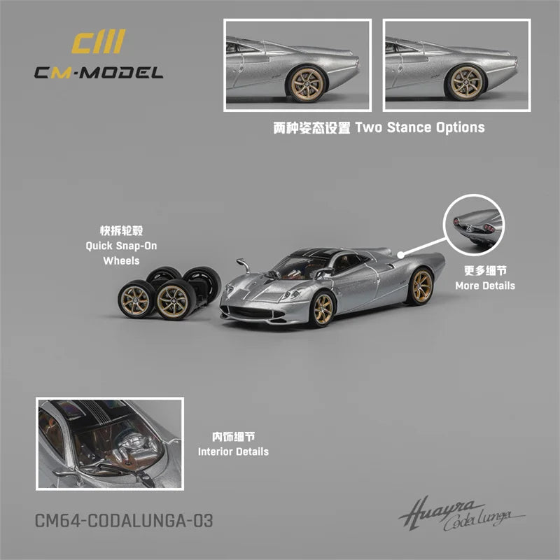 CM MODEL 1:64 S1000RR WRX STI RS7 sportback Jesko Codalunga SolusGT 765LT ER34 LBWK GT35RR Zonda Imola Model Car