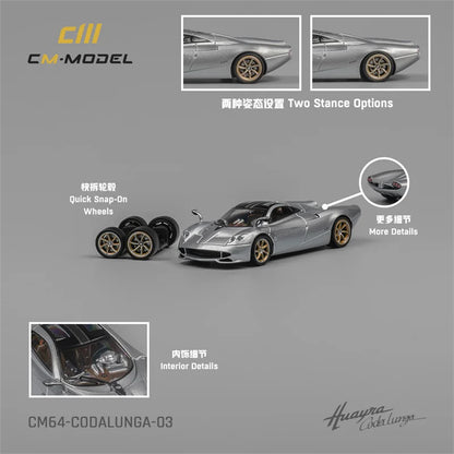 CM MODEL 1:64 S1000RR WRX STI RS7 sportback Jesko Codalunga SolusGT 765LT ER34 LBWK GT35RR Zonda Imola Model Car