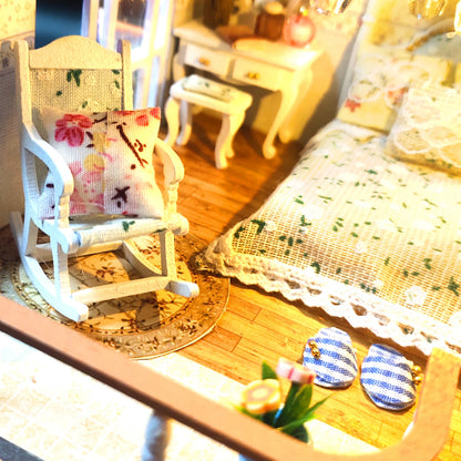 Wooden Miniature Doll House Kit 3D Puzzle Assembly Building Model Toy Home Bedroom Decoration With Furniture Adult New Year Gift