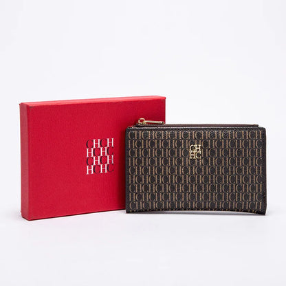 Carolina Herrera NEW Women's Cartoon Long Wallet, Classic PVC Fashion Simple Lightweight All-Match Purse