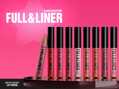 Waterproof Matte Lipliner Pencil Brown Contour Tint Lipstick Pen Long Lasting 12 Color Wooden Lip Liner Pencil Full-lip Makeup