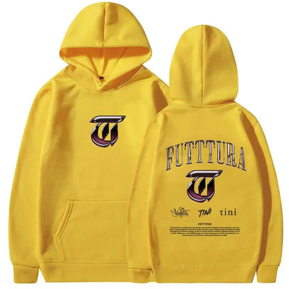 TINI STOESSEL Future Journey Album 2025 Pattern Print Men's Fashion Harajuku style hoodie Retro long-sleeved hoodie