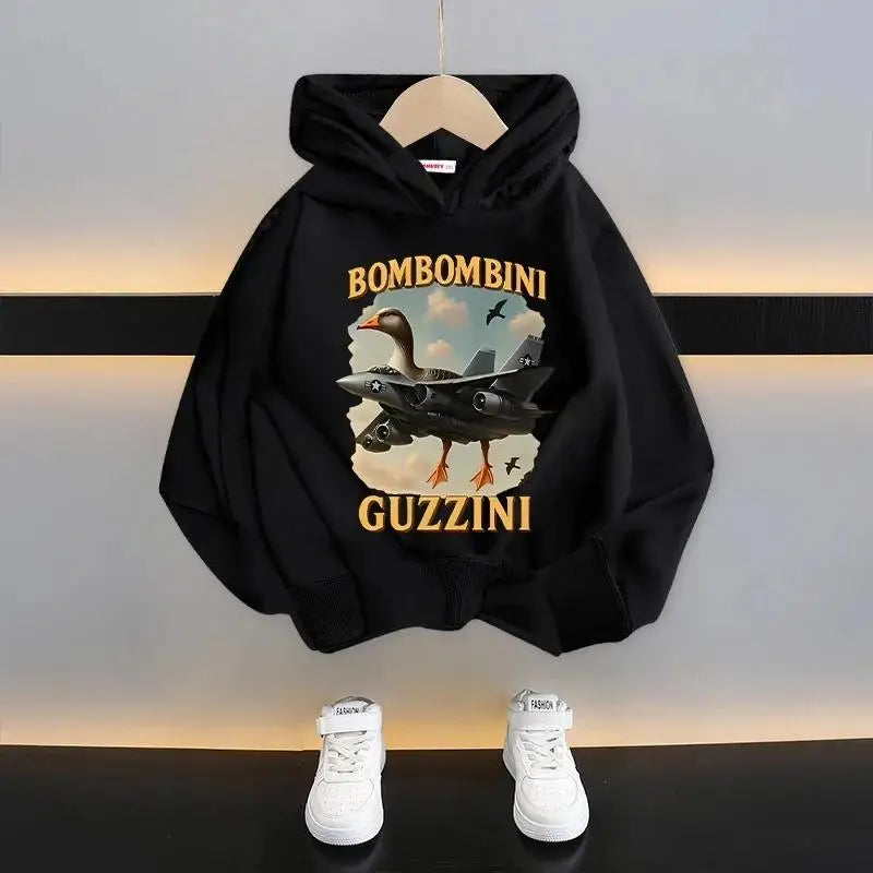 Autumn Cute Italian Brainrot Print Children's Hoodies Funny Cartoon Graphic Kids Fashion Girl Sweatshirts Casual Boy Pullover