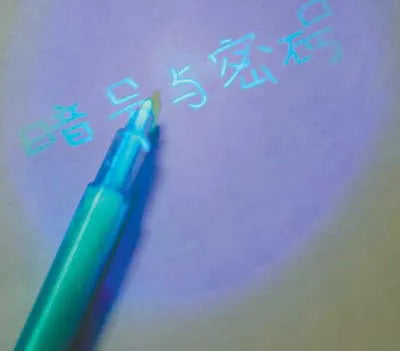 Luminous Light Pen Magic Purple 2 In 1 UV Black Light Combo Drawing Invisible Ink Pen Learning Education Toys For Child