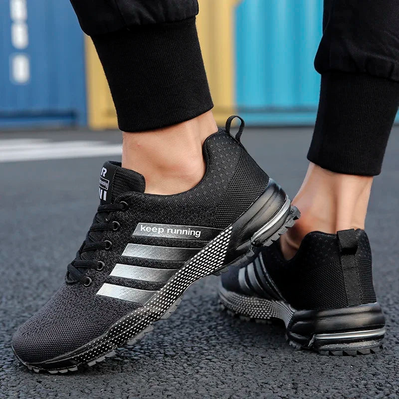 New men's women's flying mesh surface spring summer breathable casual sports shoes flat vulcanized couple running big size48