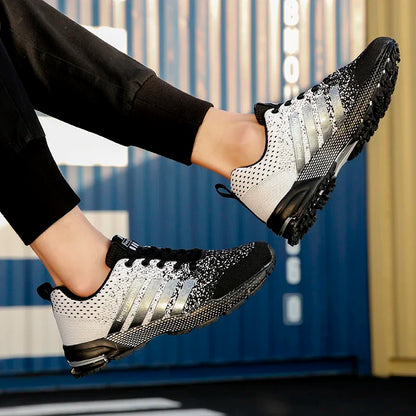 New men's women's flying mesh surface spring summer breathable casual sports shoes flat vulcanized couple running big size48