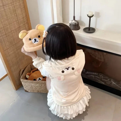 Y2k Harajuku Streetwear Hoodies Women Japanese Style Kawaii Sweet Cute Cartoon Print Zipper Sweatshirt Soft Girl 2026 Jacket