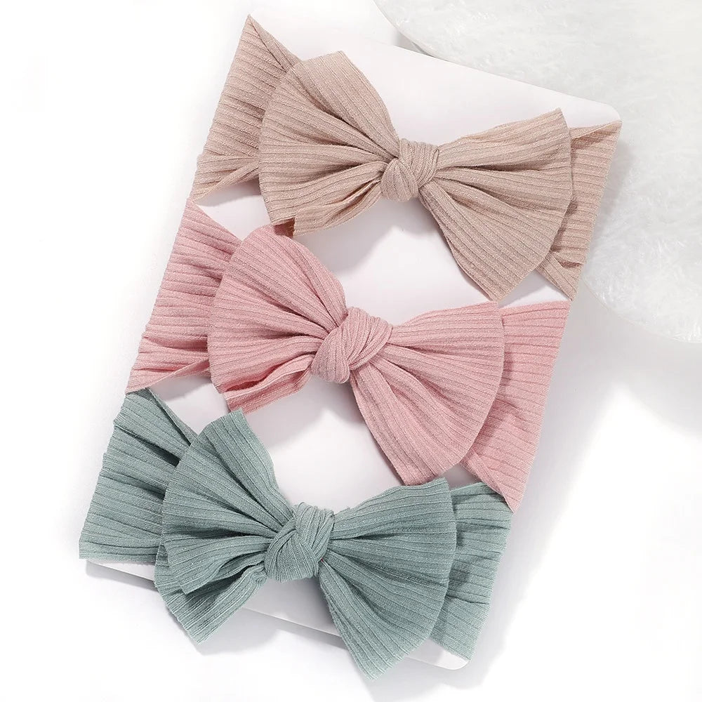 3Pcs/Set Cute Solid Headband for Baby Girls Soft Elastic HeadWrap Turban Hairband Headwear Infant Kids Hair Accessories