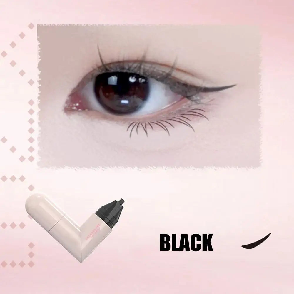 Black/Brown Winged Eye End Stamp Double-Tip Women Makeup Eye End Wing Stamp Waterproof Stencil Portable Quick Drying Cosmetics