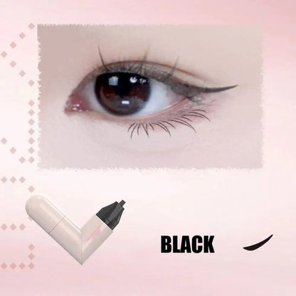 Black/Brown Winged Eye End Stamp Double-Tip Women Makeup Eye End Wing Stamp Waterproof Stencil Portable Quick Drying Cosmetics
