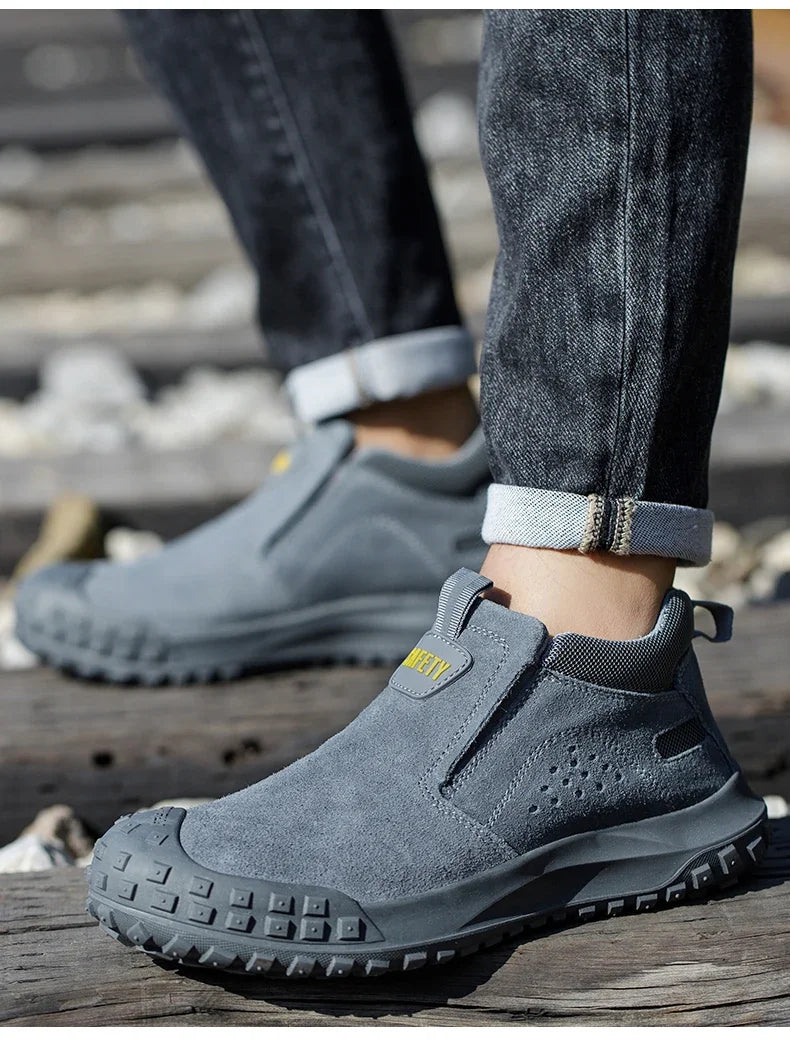Men Safety Boots Welder Safety Shoes Anti-Smash Indestructible Safety Shoes Men Work Boots Steel Toe Security Boots Footwear