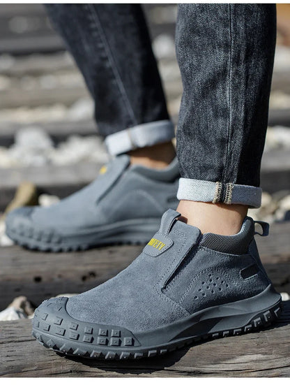 Men Safety Boots Welder Safety Shoes Anti-Smash Indestructible Safety Shoes Men Work Boots Steel Toe Security Boots Footwear