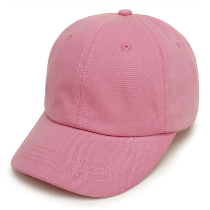 Kids Baseball Cap Low Profile Sun Hat for Boys and Girls Soft Cotton Pink Black White Gray for Baby Children