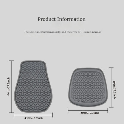 3D Suspended  Car Seat Cushion with Embossed Pattern,Separate Bottom Seat Cushion and Back Cushion Fit for Most Cars