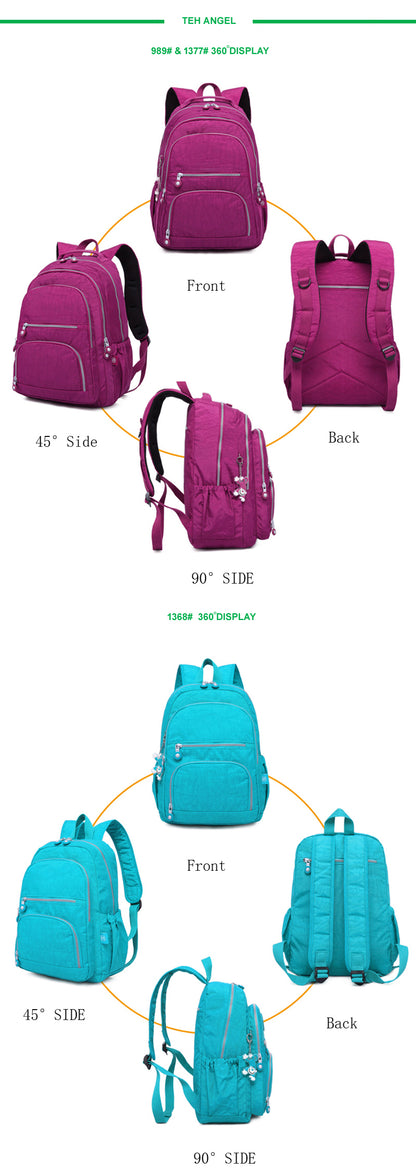 Mochila Feminina School Backpack for Teenage Girl 2025 Travel Back Packs Bag Women Nylon Waterproof Laptop Bagpack