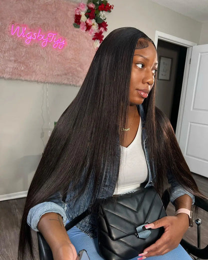 Vietnamese Raw 13X4 Lace Front Wigs For Black Women Remy 30 40 Inch Pre Plucked Bone Straight Human Hair Wigs 13X6 Hd Lace Frontal Wigs