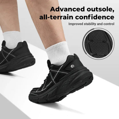 Fitville Newest Walking Shoes For Men Wide Width Thicker Cushioning Sneaker Bouncy Running Shoe Workout Gym Athletic