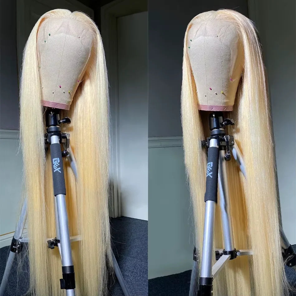 30 36 Inch 613 Straight Lace Front Wig Human Hair Blonde Real Human Hair Wig13x6 Hd Lace Frontal Wig Pre Plucked with Baby Hair