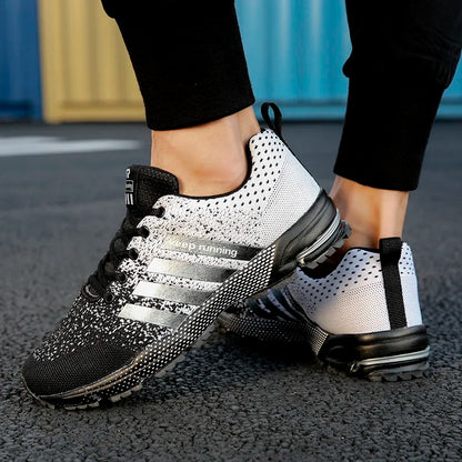 New men's women's flying mesh surface spring summer breathable casual sports shoes flat vulcanized couple running big size48