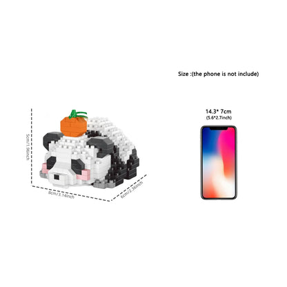 Adorable Panda-Shaped Building Blocks Toy Set: Ideal Desktop Decoration, Holiday Gift, Panda Lover's Delight, Joy for Children