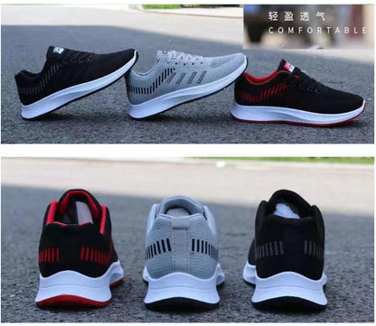 2025 Summer Unisex Mesh Casual Sneakers Outdoor Breathable Light Lace Up Casual Shoes for Men Flat Walking Training Sports Shoes