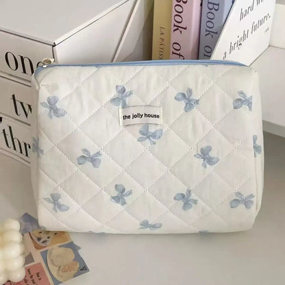 Large Capacity Makeup Bag Bow Print Cosmetics Bag Sundry Storage Bags Organizer for Travel Toiletries neceser Pouch косметичка