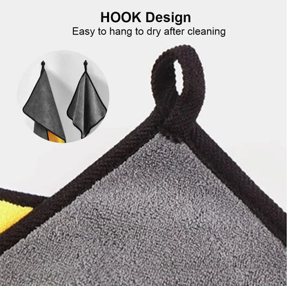 3/5/10Pcs Microfiber Car Wash Towels 30*30CM/30*60cm Double Sided Car Cleaning Drying Cloth for Car Care Kitchen Use