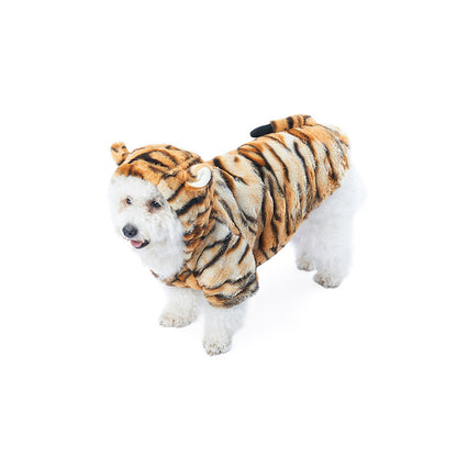 Pet Clothes Tiger Grain Into A New Year's Eve Outfit