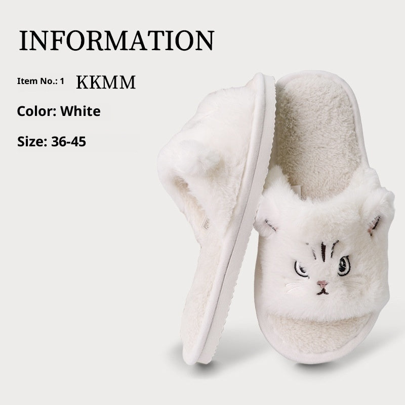 Thickened Warm Plush Soft Soled Cotton Slipper