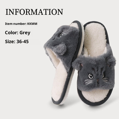 Thickened Warm Plush Soft Soled Cotton Slipper