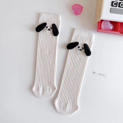 Baby Girls Kids Mommy And Me Dog-Ears Design Comfortable Knee-High Socks-7